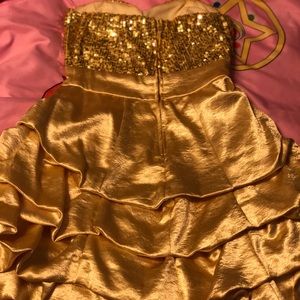 Yellow gold prom dress